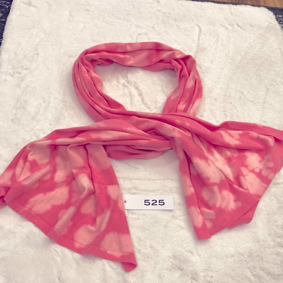 525 America pink cotton scarf, cloud print - Picture 1 of 3
